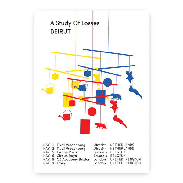 A Study Of Losses May 2025 Tour Poster - Mobile White