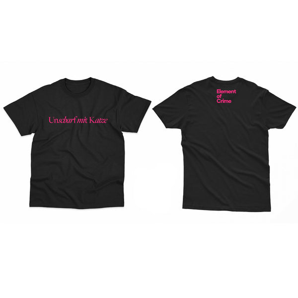 Unscharf Mit Katzen T-Shirt Schwarz