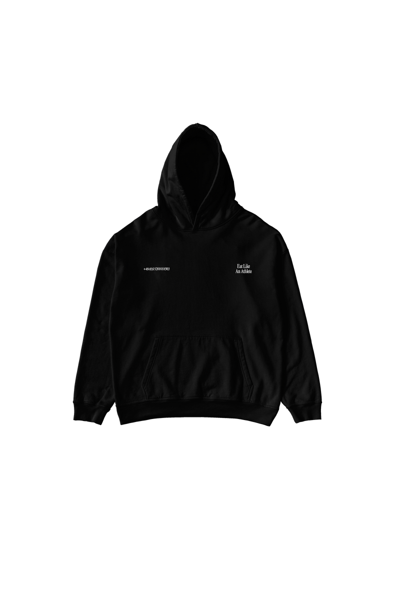 Eat like an Athlete Hoodie (Stereo Noir edition) oversized cut