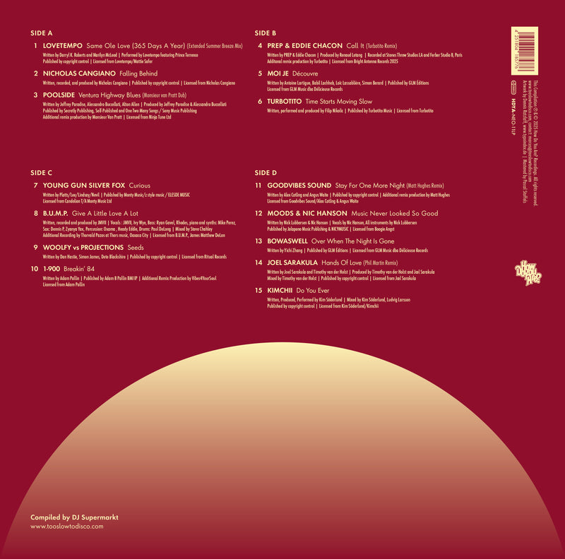 Too Slow To Disco NEO:  THE SUNSET MANIFESTO Volume 2 Limited Edition 2xLP