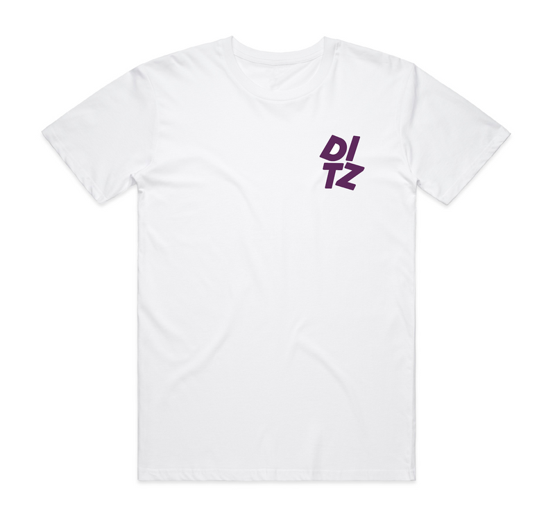 DITZ Pocket Logo White T-Shirt