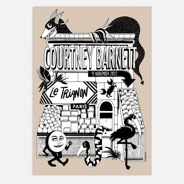 Courtney Barnett Paris 2022 Screenprinted Poster