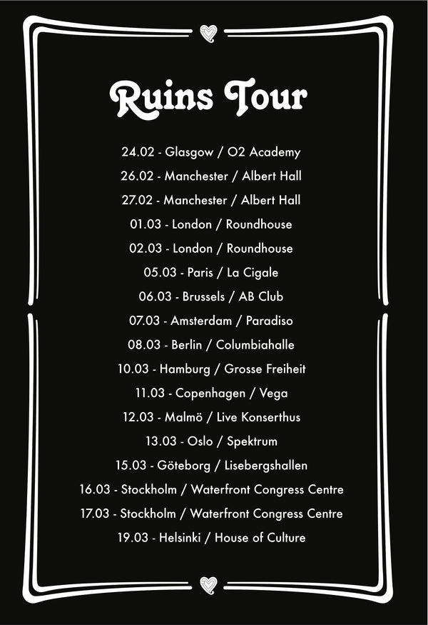 First Aid Kit Ruins Tour T-shirt T shirt- Bingo Merch Official Merchandise Shop Official