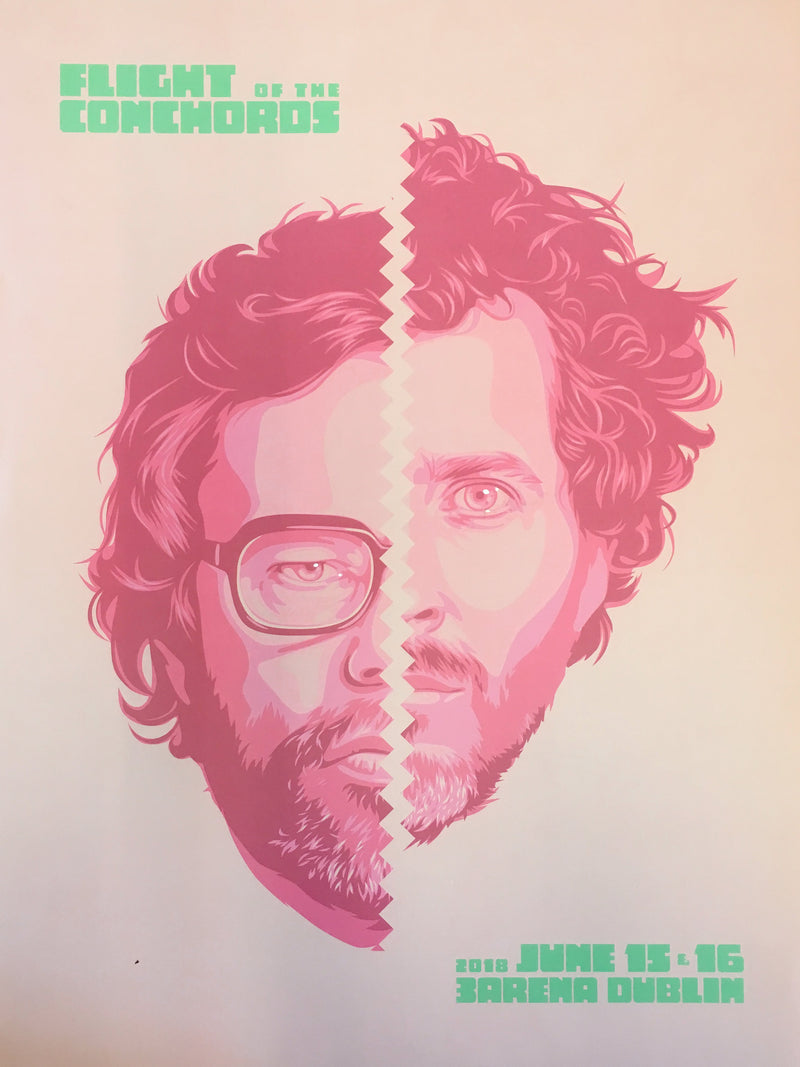 Flight of the Conchords Faces Poster Dublin Poster- Bingo Merch Official Merchandise Shop Official