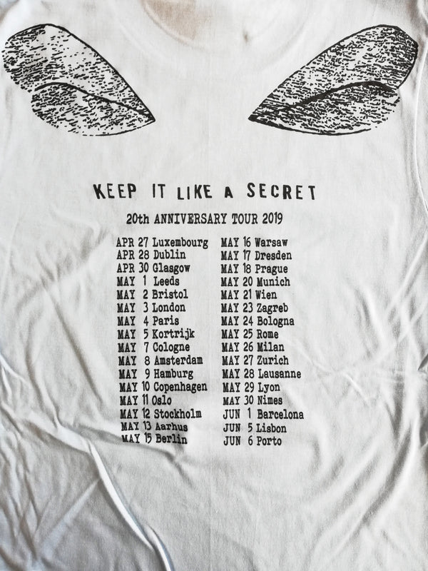 Built To Spill Keep It Like A Secret Tour -  Blue T-Shirt- Bingo Merch Official Merchandise Shop Official